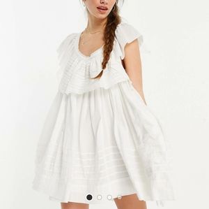 NWOT Free People Hailey ivory mini dress